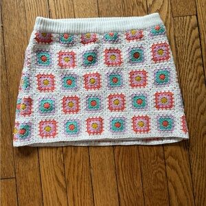 Target Art Class Multicolor Crochet Mini Skirt - Size 6